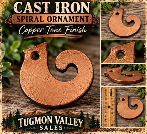 Cast iron spiral ornament - iron,