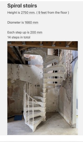 Cast iron spiral staircase - iron,